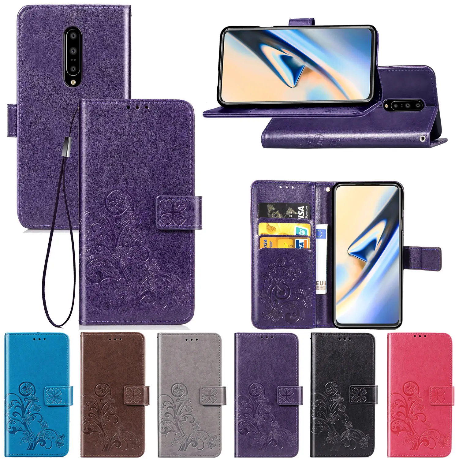 Флип чехол для One Plus 7 Pro 3T кожаный бумажник plus 6 5 6t 5t 3 3t книжка Oneplus pro 7pro