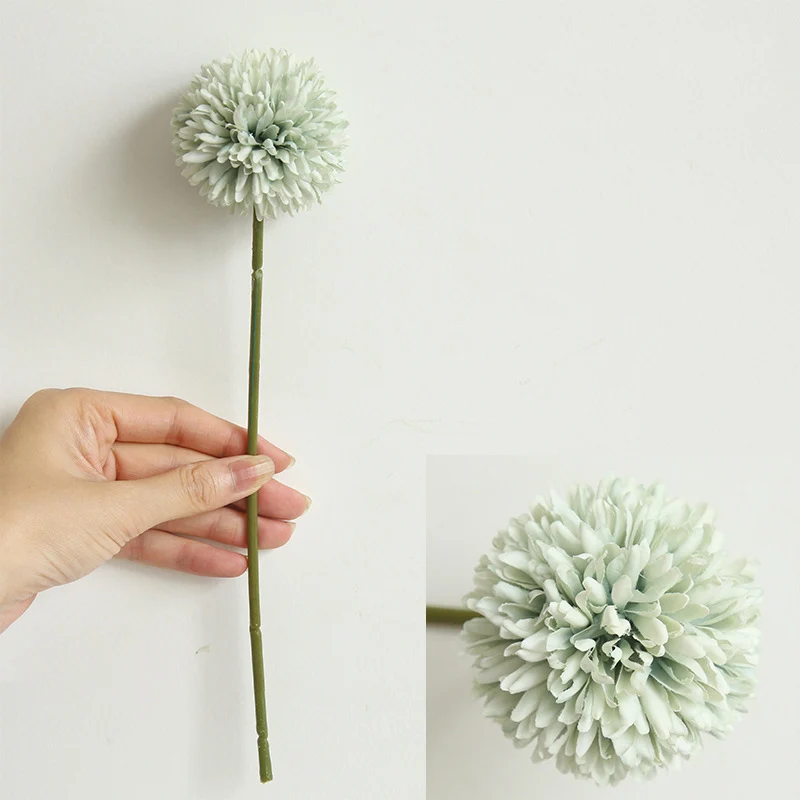1Pcs 29cm Artificial Dandelion Flower Silk Hydrangea Flowers For Home Party Decoration Fake Flower For Wedding Decoration - Цвет: Light blue