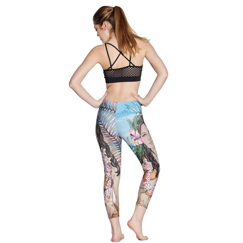 Новые винтажные женские синие Капри принцессы для йоги бодибилдинга спортзала S M