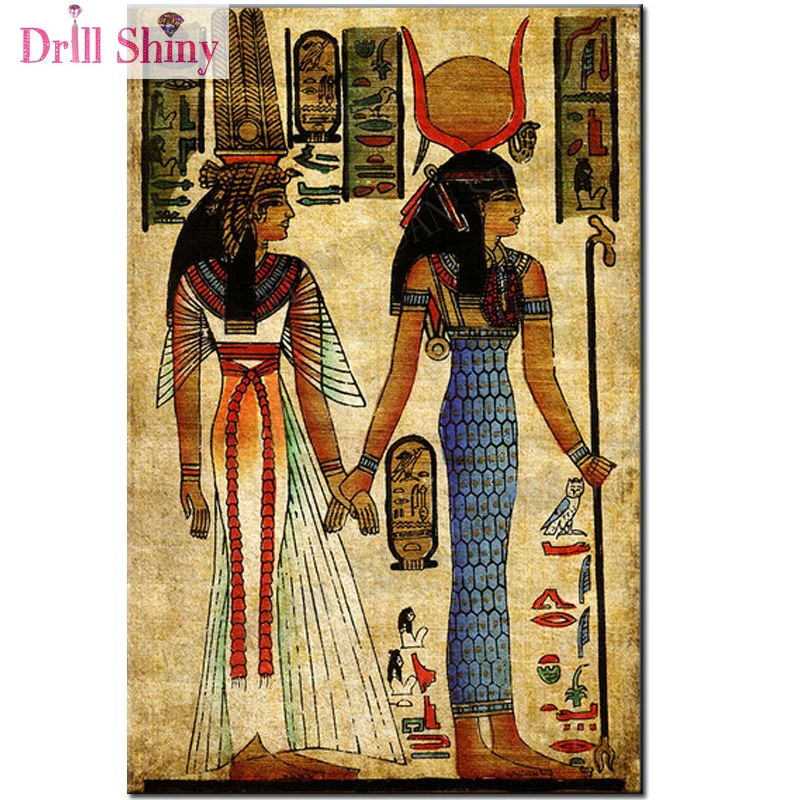 Полноразмерная Алмазная вышивка королева Египта 5D алмазная живопись картины