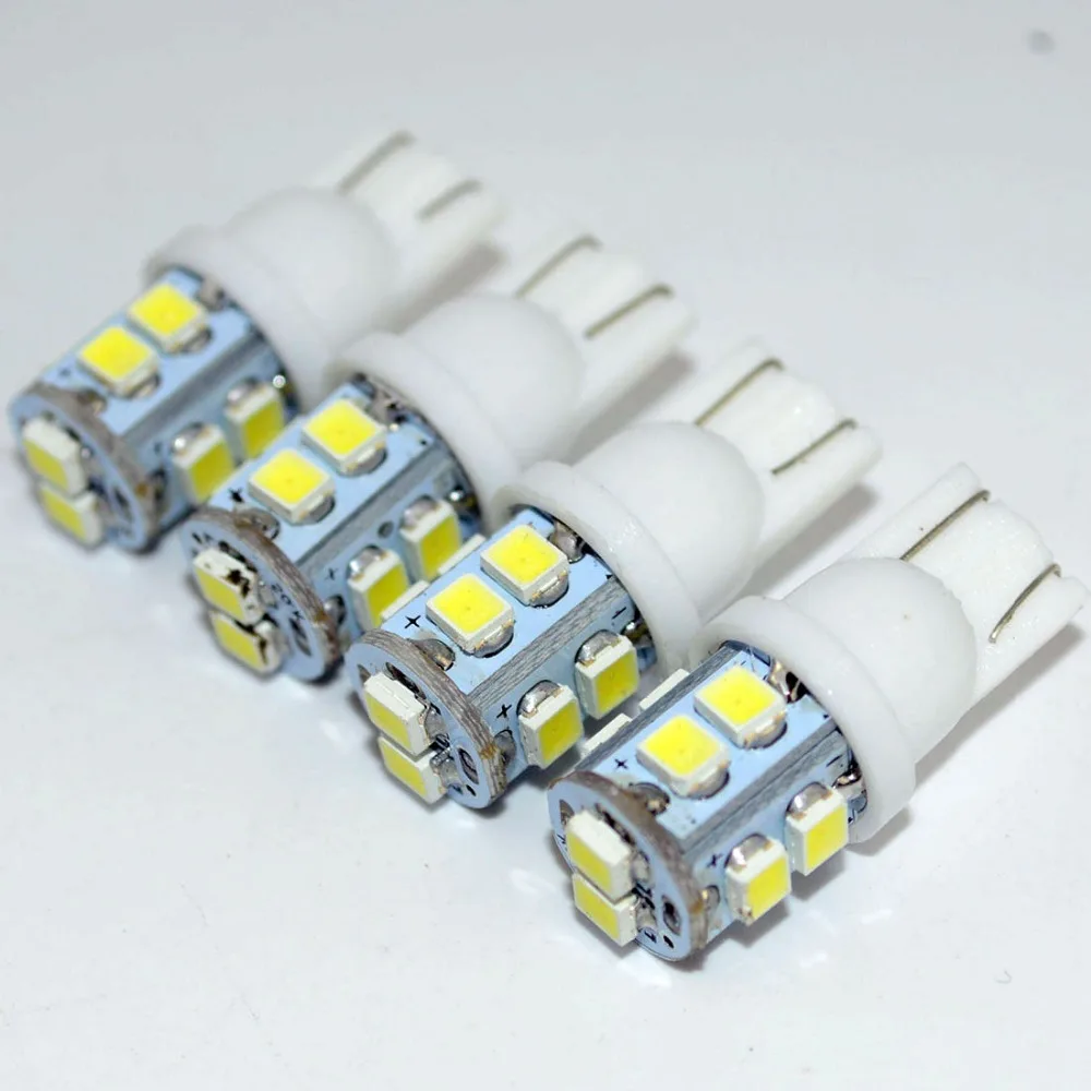 Safego 10 шт. Автомобильный светодиодный светильник T10 W5W 168 194 1210 3528 10 SMD авто интерьер сигнальные лампы хвост, Wedge Bulb, работающего на постоянном токе 12 В в 6000K белый