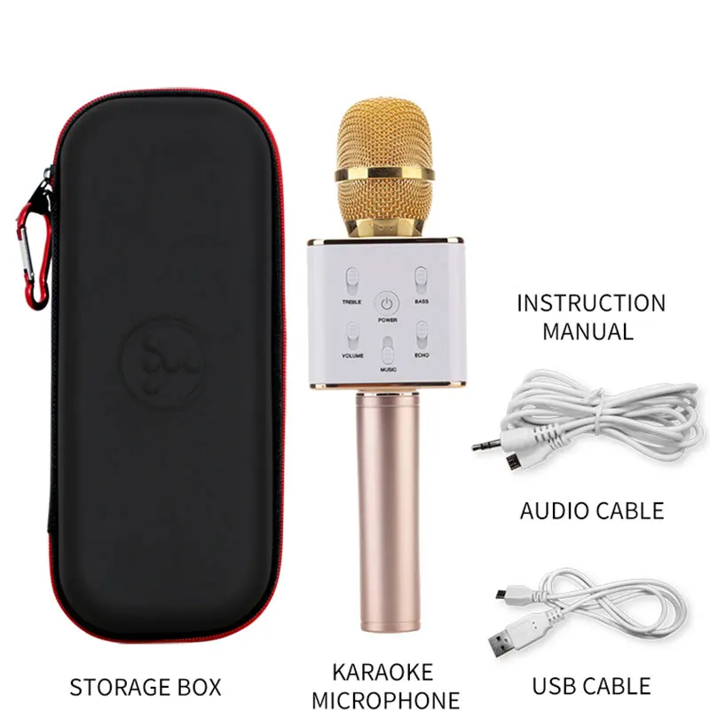 Беспроводной микрофон стерео динамик Bluetooth совместимость для караоке KTV Phone K