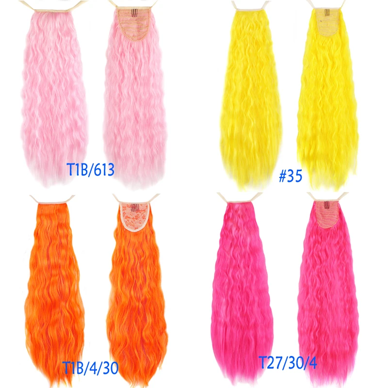 MapofBeauty, 24 дюйма, длинный кудрявый конский хвост для женщин, золотой, розовый, на заколках, цельные волосы, конский хвост, синтетические волосы для наращивания, волокно, поддельные