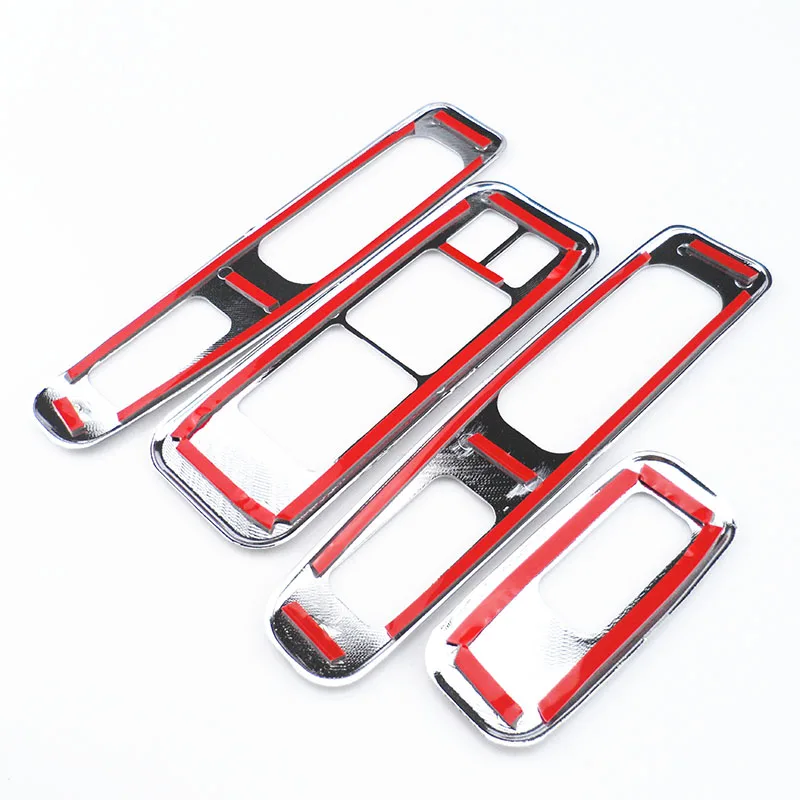 Автомобильные наклейки на окна подъемная панель управления ABS хромированные