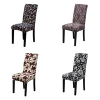 2pclot modern spandex elastic dining chair cover anti dirty kitchen seat case protector stretch chair seat covers for banquet
