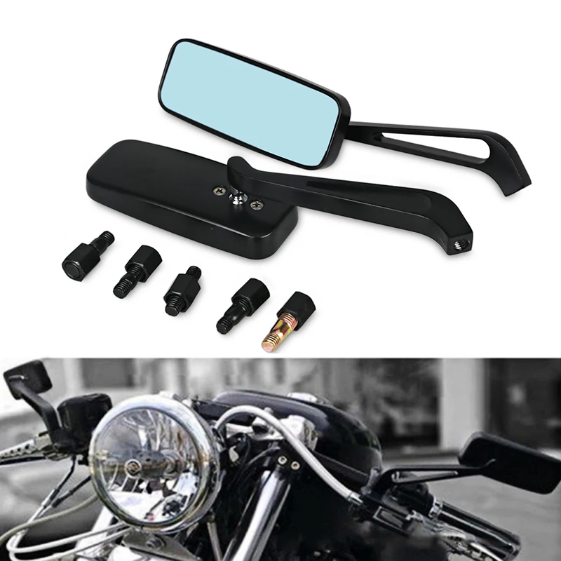 

1 Pair Alloy 10mm 8mm Motorcycle Side Rearview Mirror Motorbike Scooter Handlebar Mirror Universal for Suzuki Honda Yamaha etc