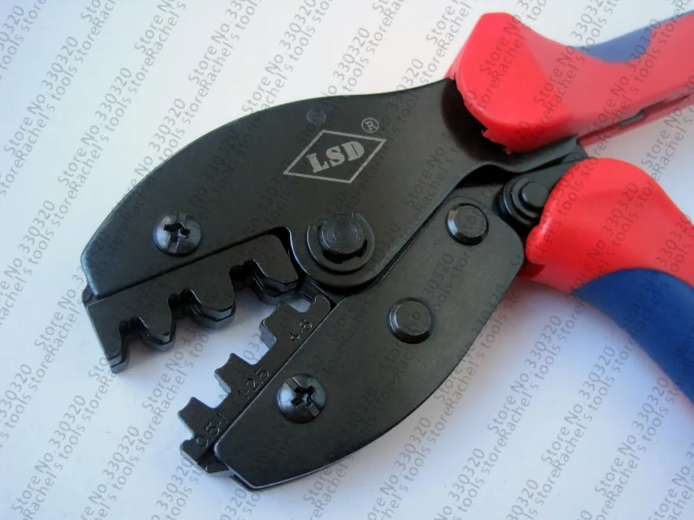 Обжимной инструмент с храповым механизмом для открытых цилиндрических клемм