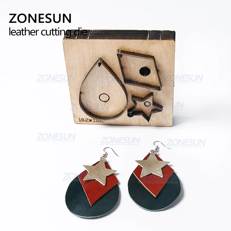 ZONESUN T8 DIY Custom Cutter кожаные серьги для высечки кожаных сережек стальных
