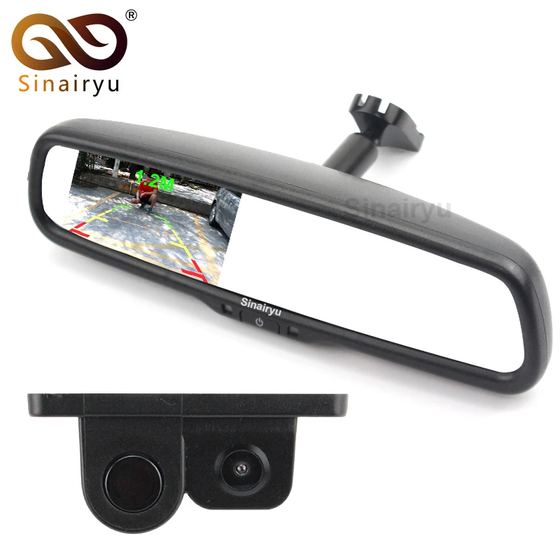 Sinairyu 4 3 &quotАвтомобильный зеркальный монитор с кронштейном + Авто Видео