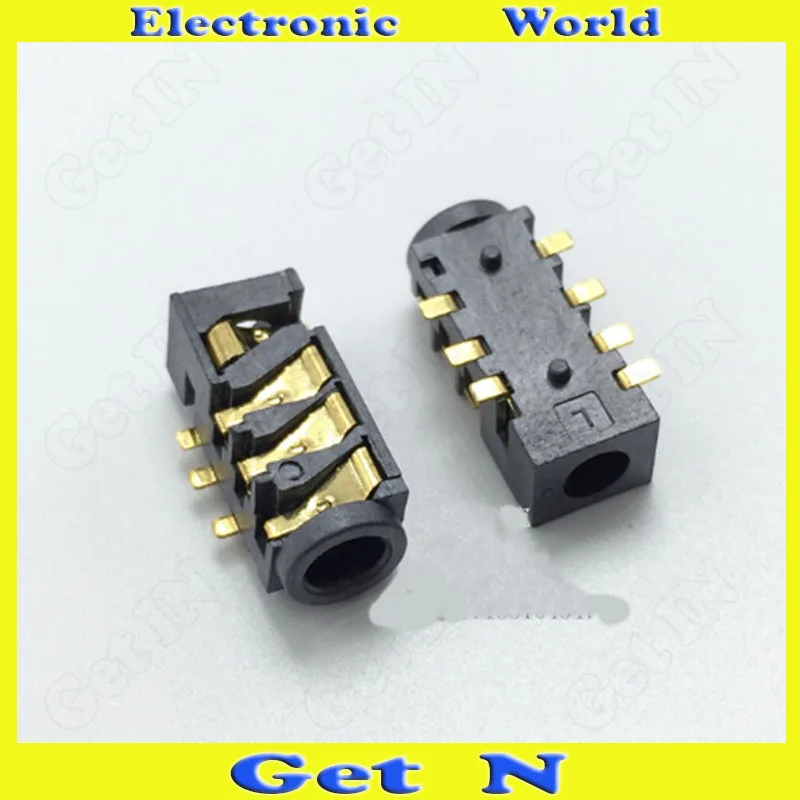 

300pcs PJ-393 7Pins 3.5MM HeadPhone Connectors 3.5MM Stereo Audio Socket jacks PJ393 with Column