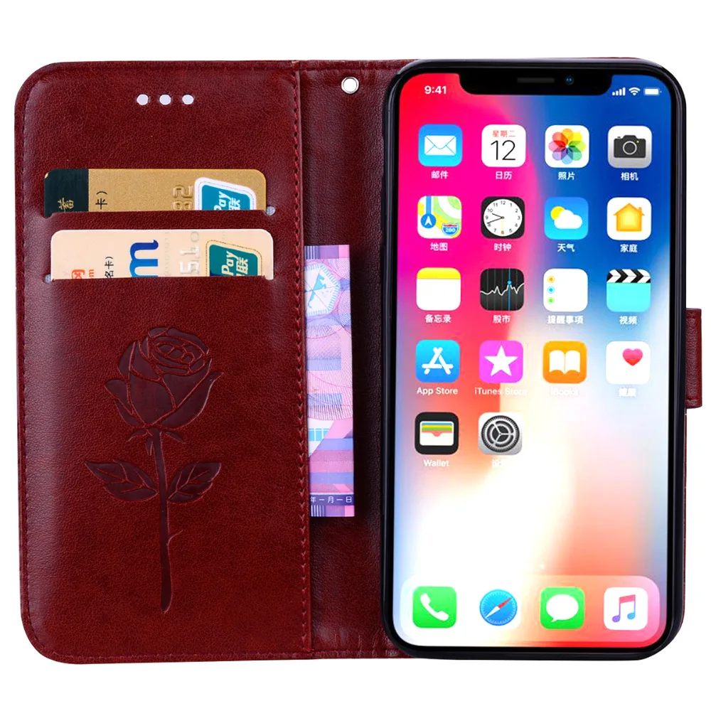 Ronican Роскошный кошелек кожаный чехол для телефона для iPhone X, 8, 7, 6, 6 S, Plus, 5, 5S SE Мандала чехлы с цветами слот для карты Карманный Чехол-подставка