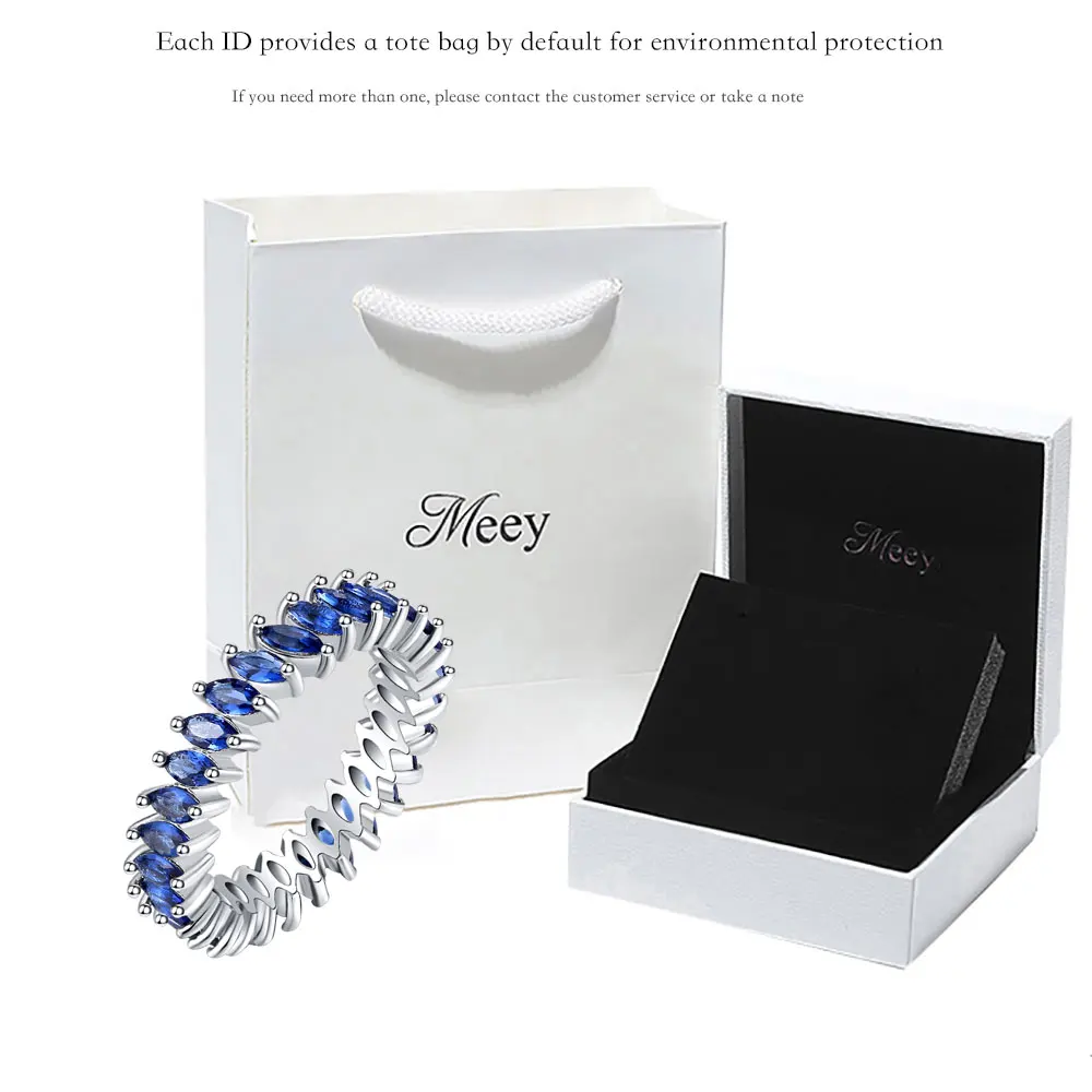 Standard 925 Silver Classic Fashion Lady's Round Ring High Quality Sapphire Engagement Anniversary Gift Ball |