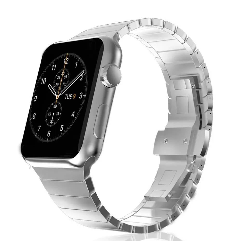 Ремешок для iwatch Apple Watch из нержавеющей стали 38 мм 42 браслет со звеньями черный