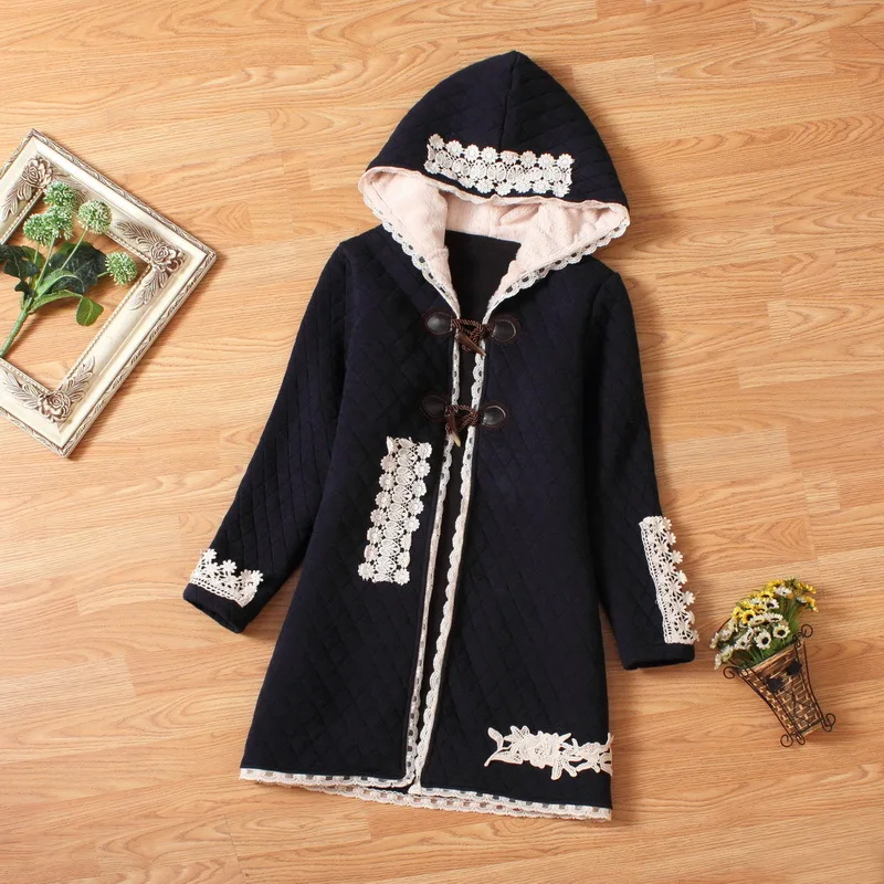 Женская длинная куртка с капюшоном из плотного хлопка|jacket hiking|jacket for women winterjacket buttons sale |
