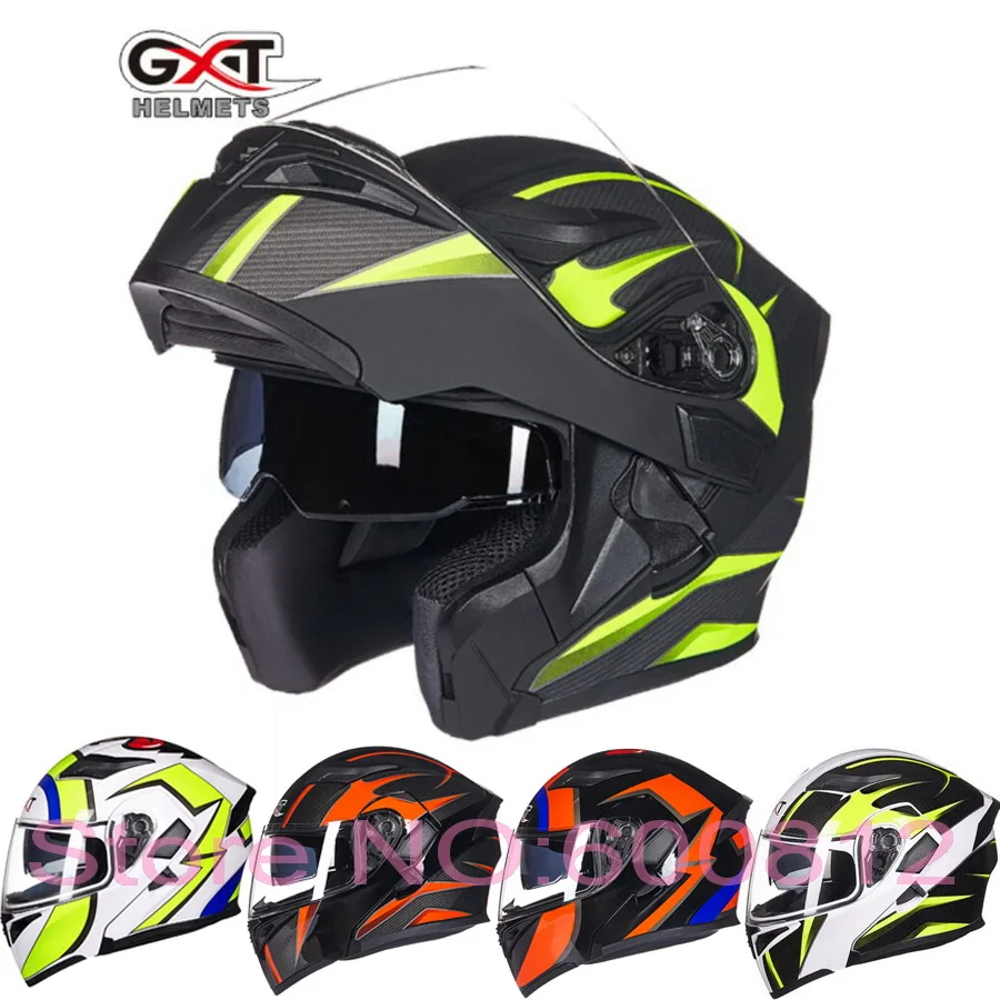 2017 Новые шлемы GXT для мужчин и женщин мотоциклетный шлем с двойными линзами