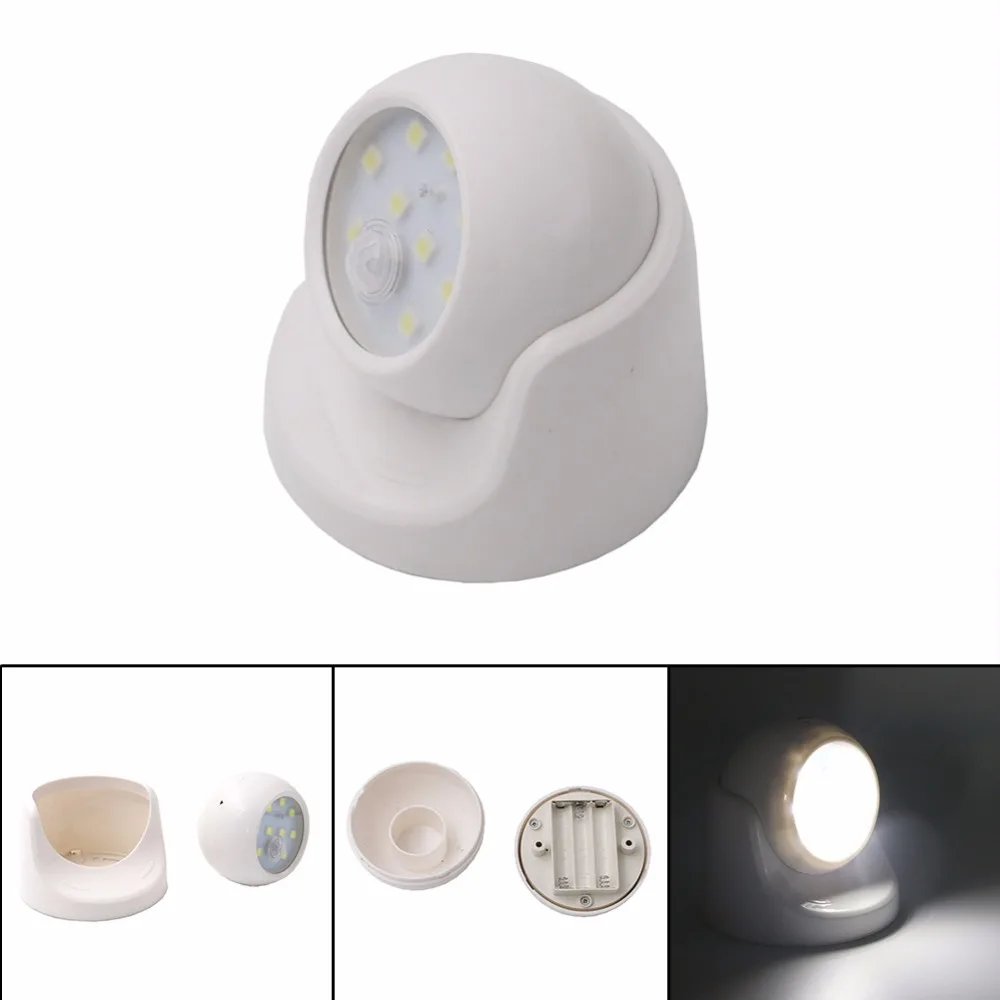 

Датчик движения 9 LED, детский ночник с поворотом на 360 градусов, ИК-инфракрасный детектор, датчик движения для включения ночного освещения