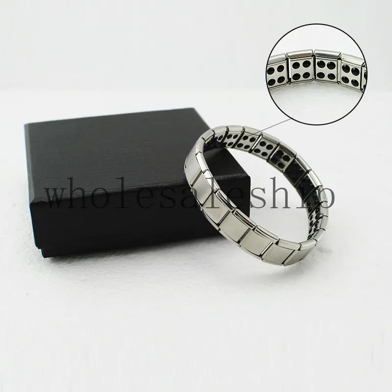 Серебряный титановый браслет для здоровья мощность нано энергия германий