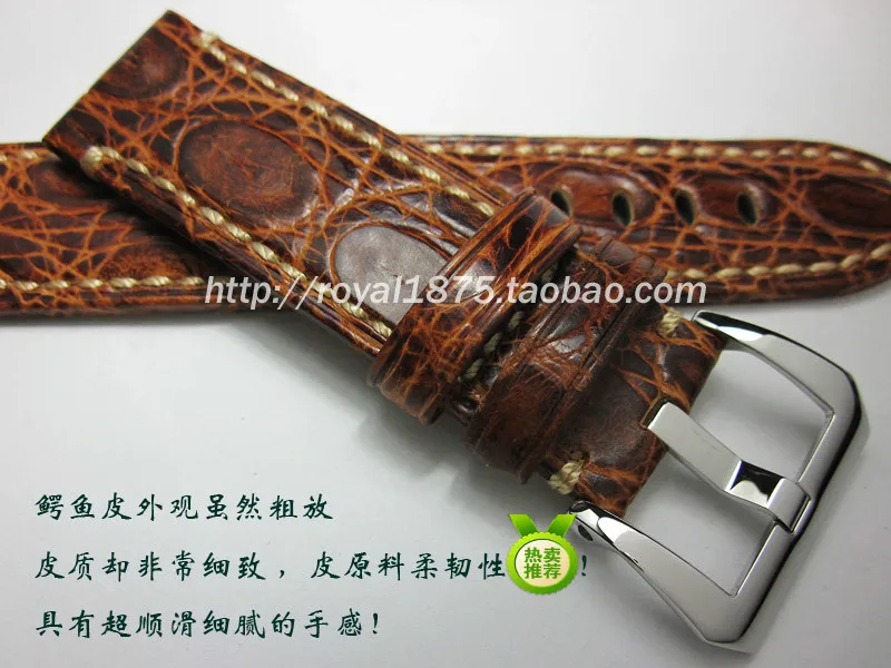 20 22 mm new Handmade high quality Crocodile skin Watchbands Genuine Leather Universal Men's Watch Bands motion Straps Wristband