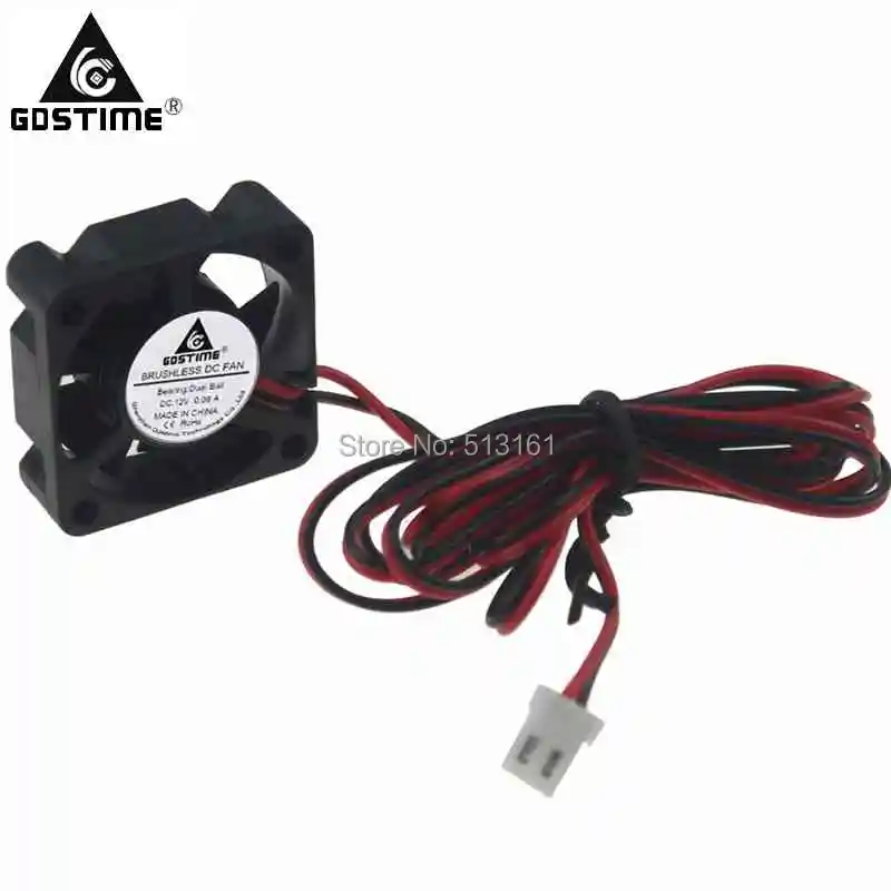 Gdstime 3D Printer 3010 Cooling Fan DC 12V 30mm Ball Bearing 2 Pin 100cm Wire 30x30x10mm