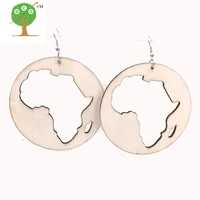 10 pairs rasta ankh african map afro earring unfinished natural wood afrocentric big huge laser engraving burn er565