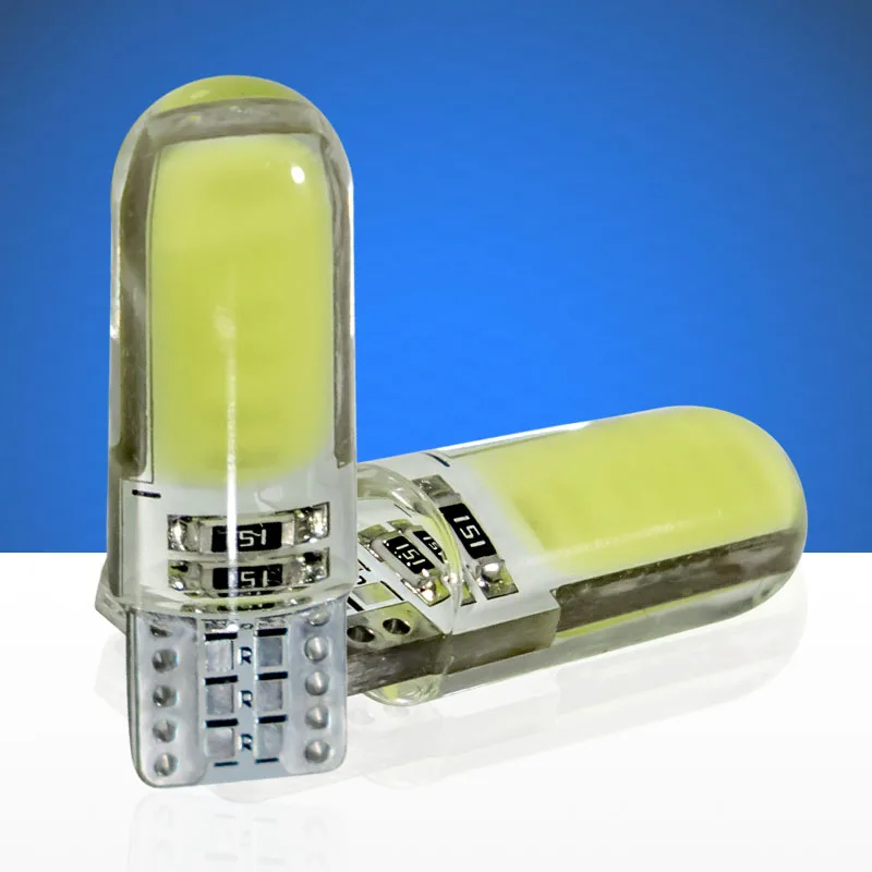 Автомобильная клиновая лампа T10 W5W 168 194 силикагелевая COB светодиодные лампы для