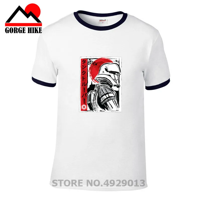 Мужская футболка с круглым вырезом Empire tank trooper storm army japan sun red летняя в винтажном