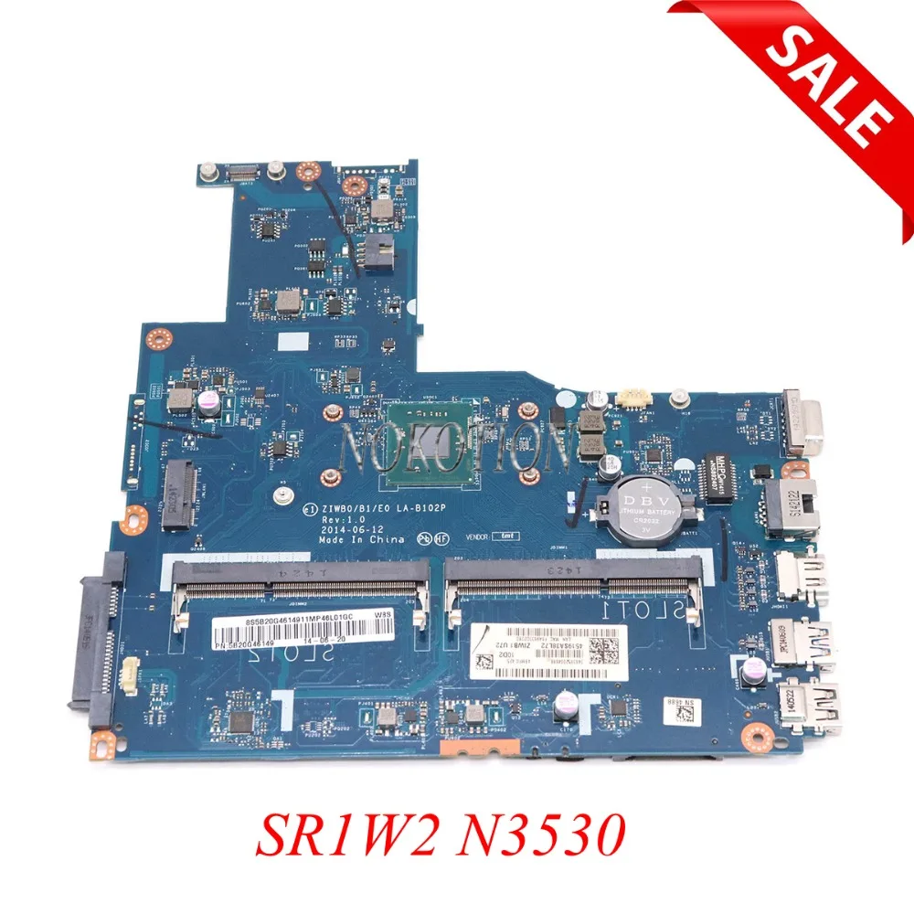 

NOKOTION brand new 5B20G46149 ZIWB0 B1 E0 LA-B102P Main board For lenovo Ideapad B50-30 laptop motherboard DDR3 SR1W2 N3530 cpu