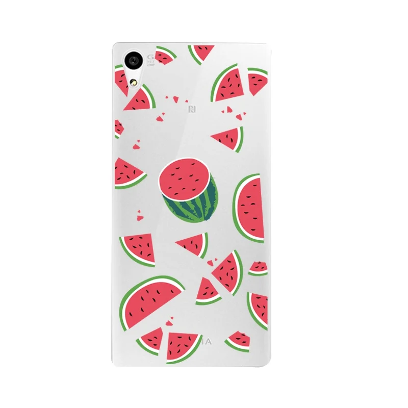 Lemon Soft Clear TPU Phone Case For Sony Z2 Z3 Z4 Z5 C3 C4 C5 Watermelon Icecream Printed Coque Fundas Shell Cover Free Shipping | Мобильные