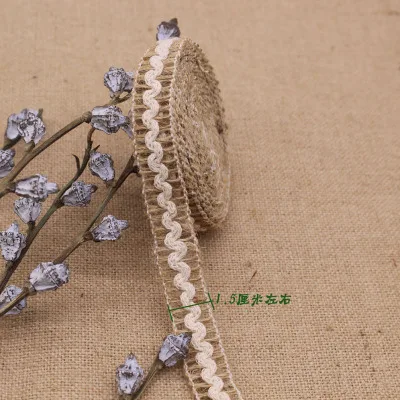 15MM Микс пеньковый Канат 10 мм-60 мм X11yards/LOT деревенское свадебное украшение джутовый шпагат тонкий скрученный джутовый канат шнурок рождественское кружево - Цвет: 15MM