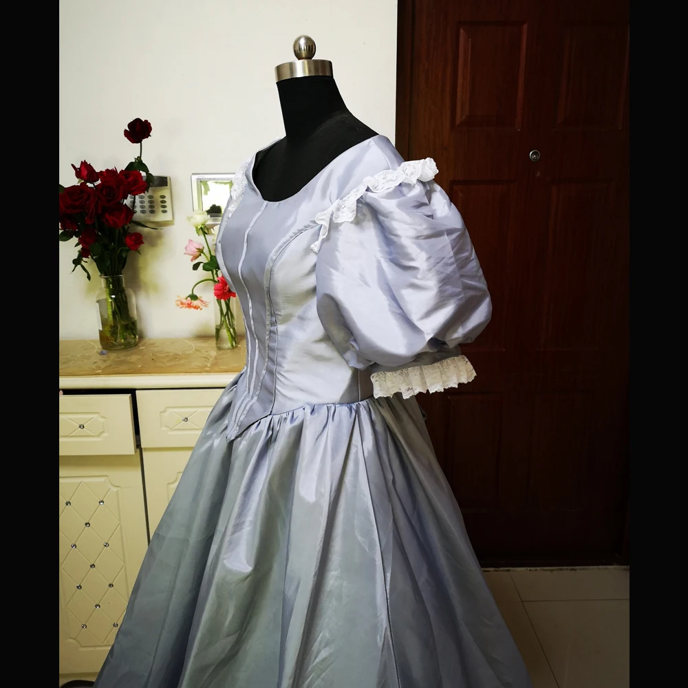 

2021 New gray Civil War Victorian Styled Gown Vintage Costumes Victorian Dress D-32