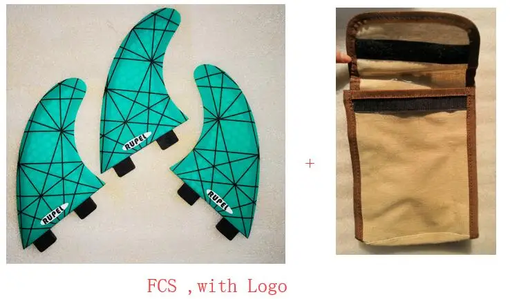 FCS Logo with bag Горячая черная линия серфинга плавники G5 M FCS II Tri набор серфинга плавники аксессуары для сёрфинга серфинга плавники - Цвет: FCS Logo with bag
