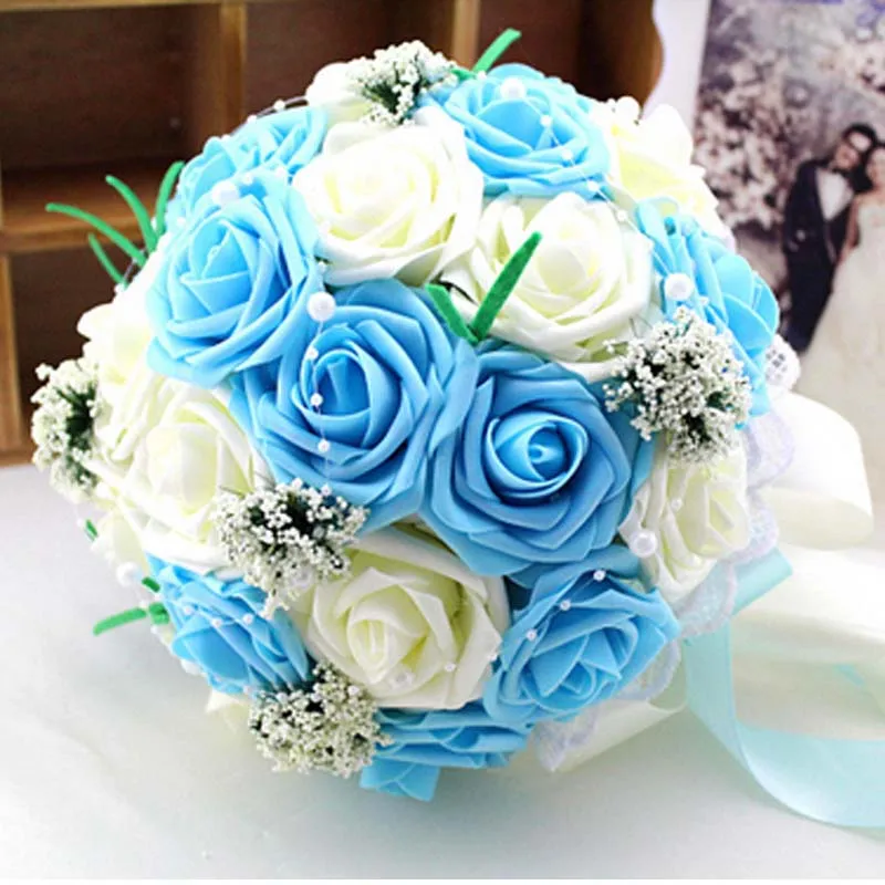 Оптовая продажа ручной работы PE искусственные цветы розы свадебные декоративные