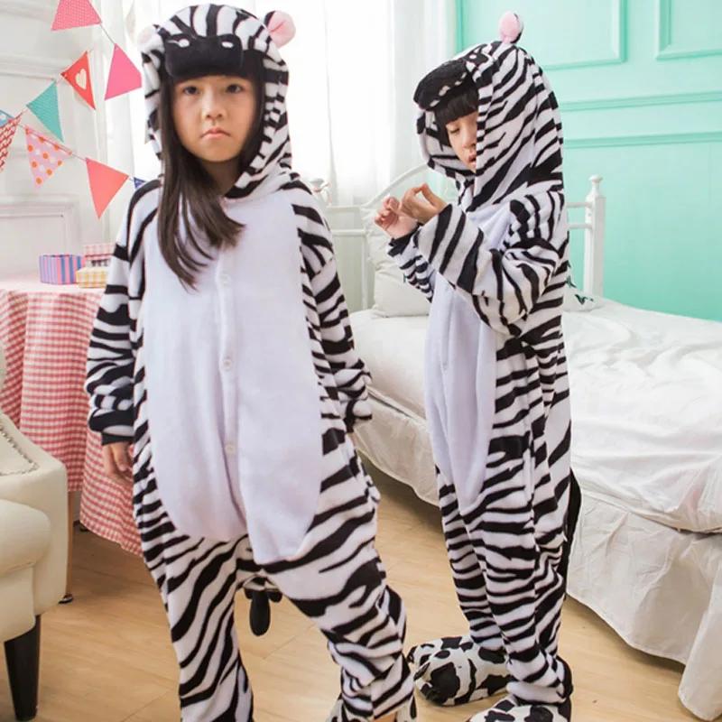 Женская Детская Kigurumi Пижама комбинезон в виде животных комплекты одежда для сна