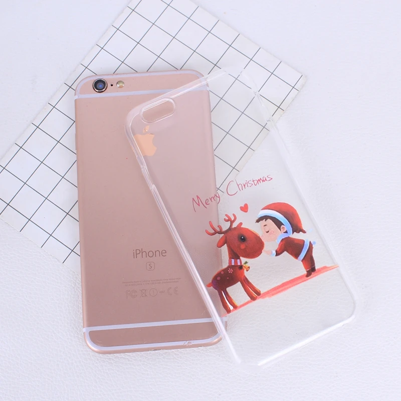 for Funda iPhone 6 case 5 5S 6S 7 Plus X Cute Santa Claus Soft TPU Cover Case Christmas Coque 8 |