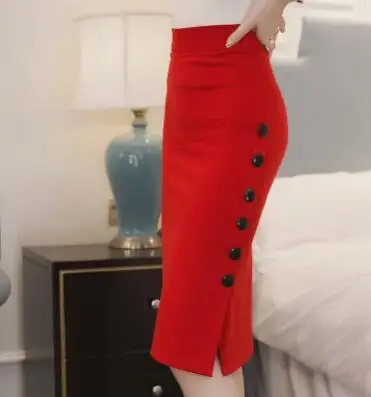 

2017 summer new sexy package hip skirt wild Slim women's split skirt