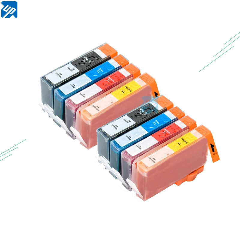 Фото черный UP Совместимый чернильный картридж для hp 178 178 XL для hp 5510 5515 6510 B109a B109n B110a B210b B209a B210a 3070A с чипом - Цвет: Фото черный