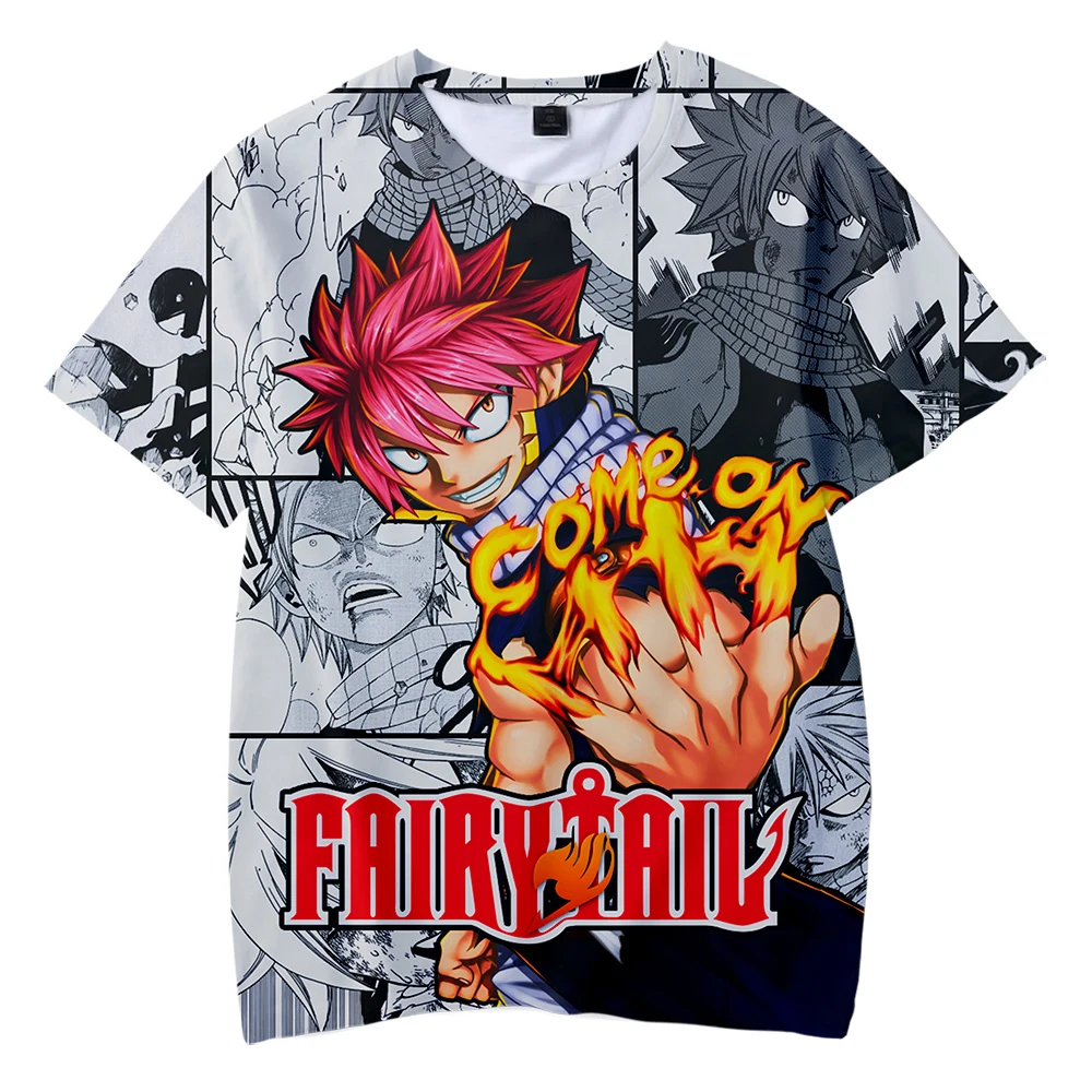 Japanese Anime Fairy Tail T shirts Boys 3d Print Children Kids Shorts Baby Girls Tops Cartoon Tees Shirt kpop 2019 | Мужская одежда