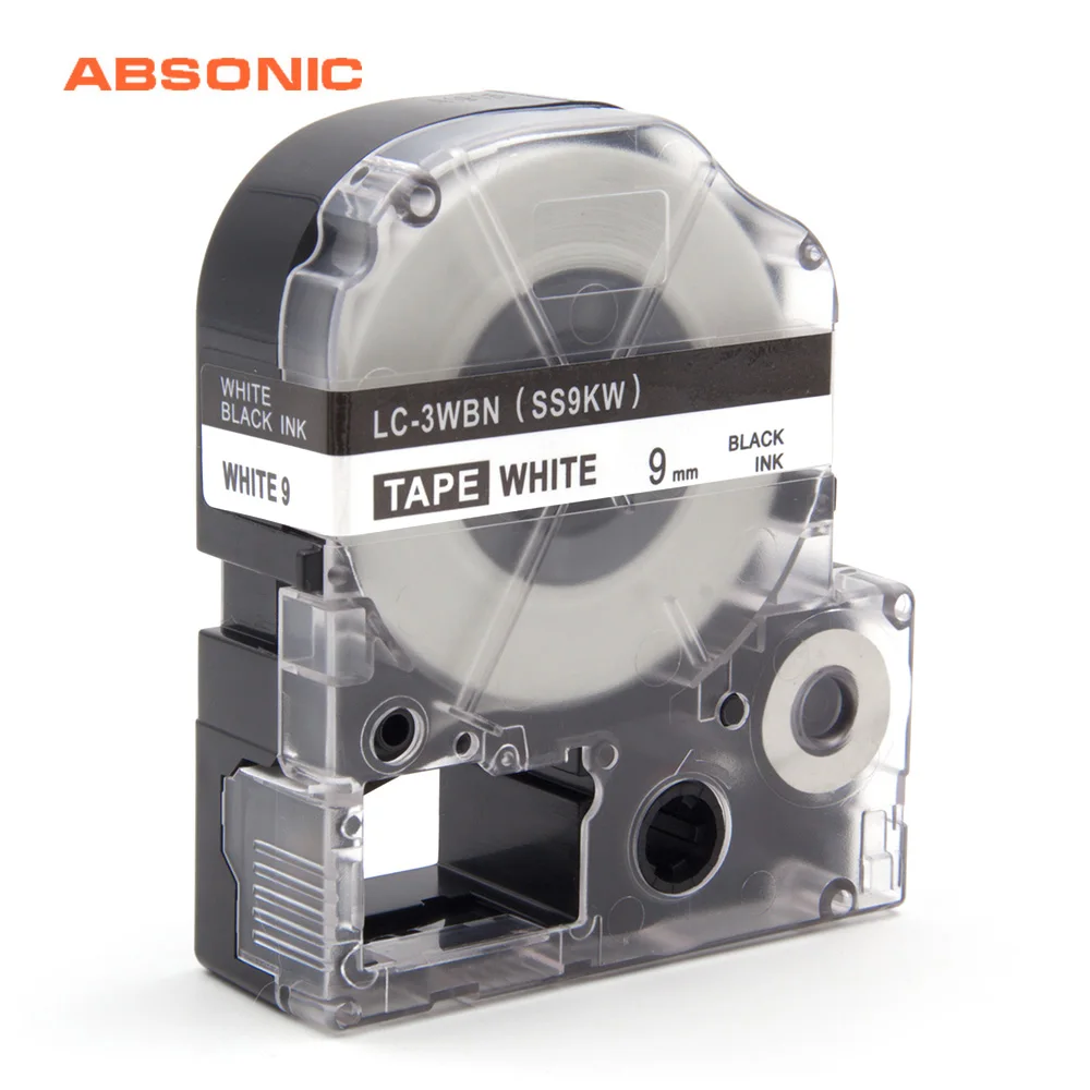Absoonic 9 мм для принтера Epson SS9KW LC 3WBN ленточный Стандартный картридж LK принтеров