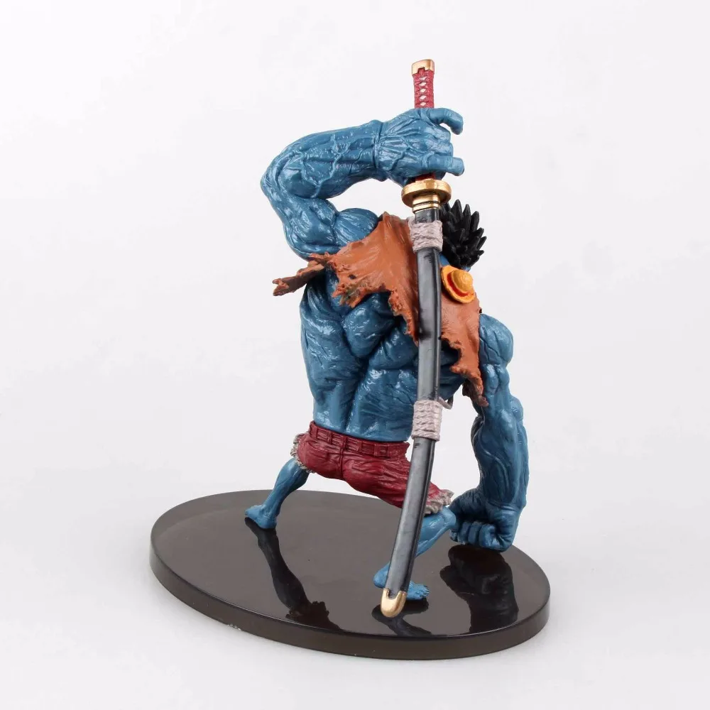 1 шт. аниме одна штука фигурка синий кошмар обезьяна д Луффи ПВХ 18 см Pesadilla Luffy