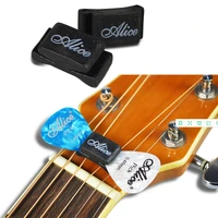 1 pc black rubber guitar pick holder fix on headstock for guitar bass ukulele alice guitar picks holder guitar parts accessory