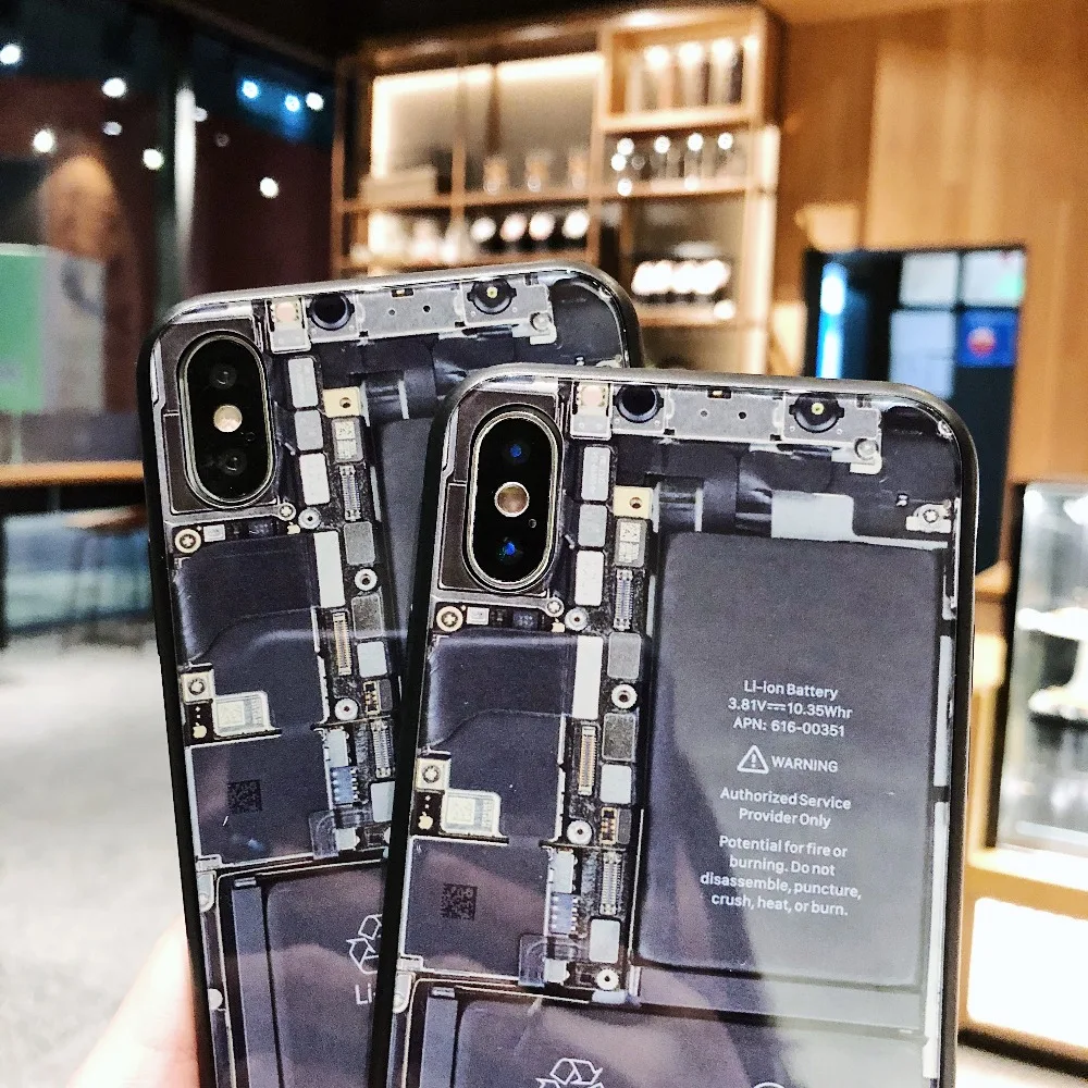 Чехол-батарея для телефона из закаленного стекла iPhone XR XS Max X 8 7 6S 6 Plus разборный