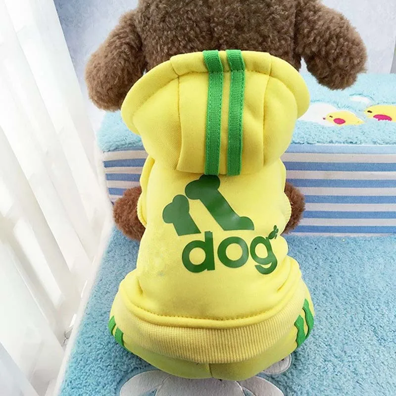 Новая одежда для собак зимняя толстовка с капюшоном модное повседневное пальто