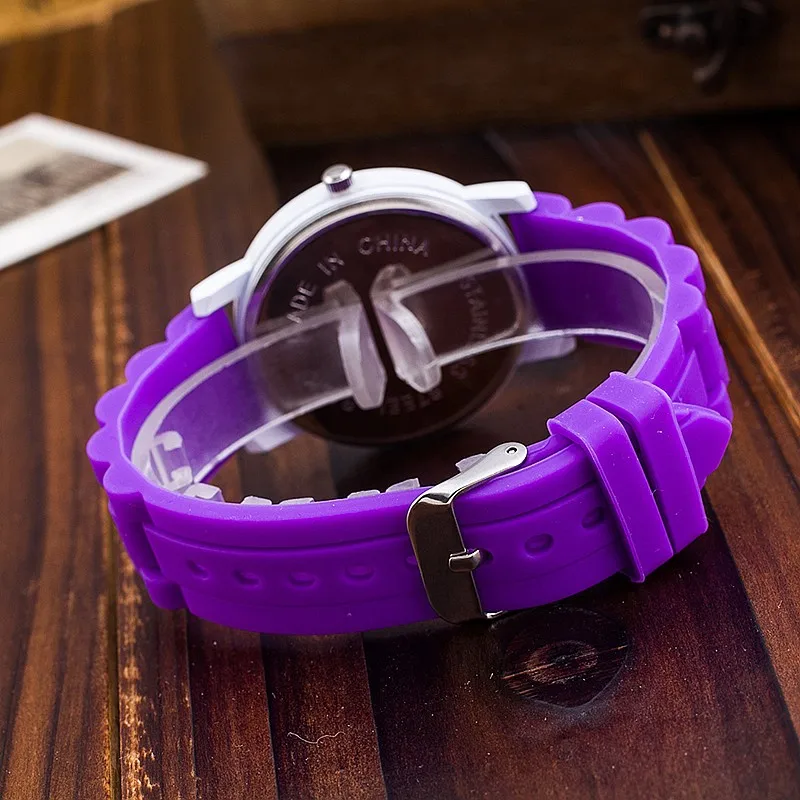 Женские модные повседневные кварцевые часы силиконовые спортивные женские