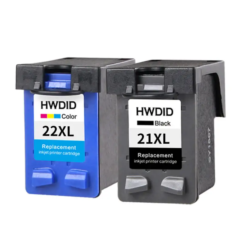 HWDID 21 22 картридж для принтера hp/hp 21 для hp/hp 21 xl для чернильного картриджа Deskjet F2180 F2200 F2280 F4180 F300 F380 380 D2300 - Цвет: 21 22 TriColor Black