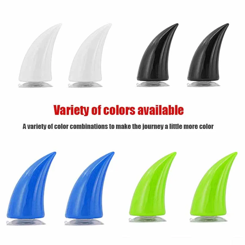 

1 Pair Motorcycle Helmet Horn with Sucker Motocross Face Protective Decor Car Styling