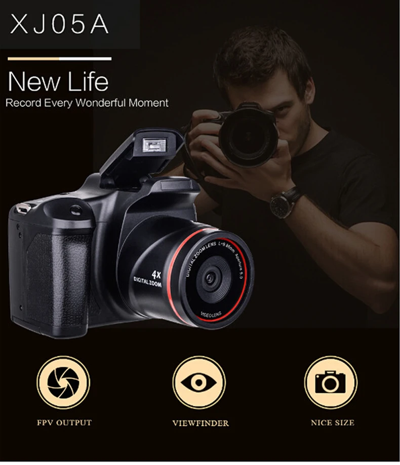 ELRVIKE видеокамера 1080P Photo-Gizli Handheld HD Espia Appareil 16x-Zoom Night-Vision