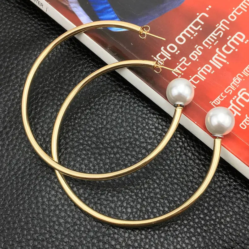 MANILAI 65 мм диаметр панк металлические большие серьги кольца для женщин