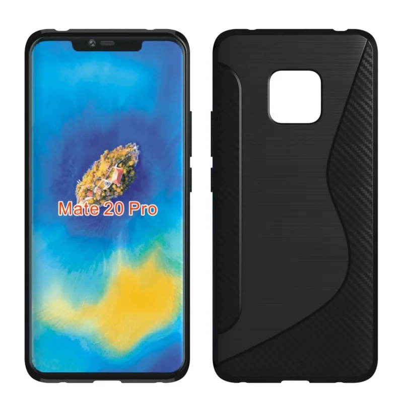 Защитный гибкий простой чехол для Huawei Mate 10 20 Pro Soft S LINE TPU резиновая Матовая задняя