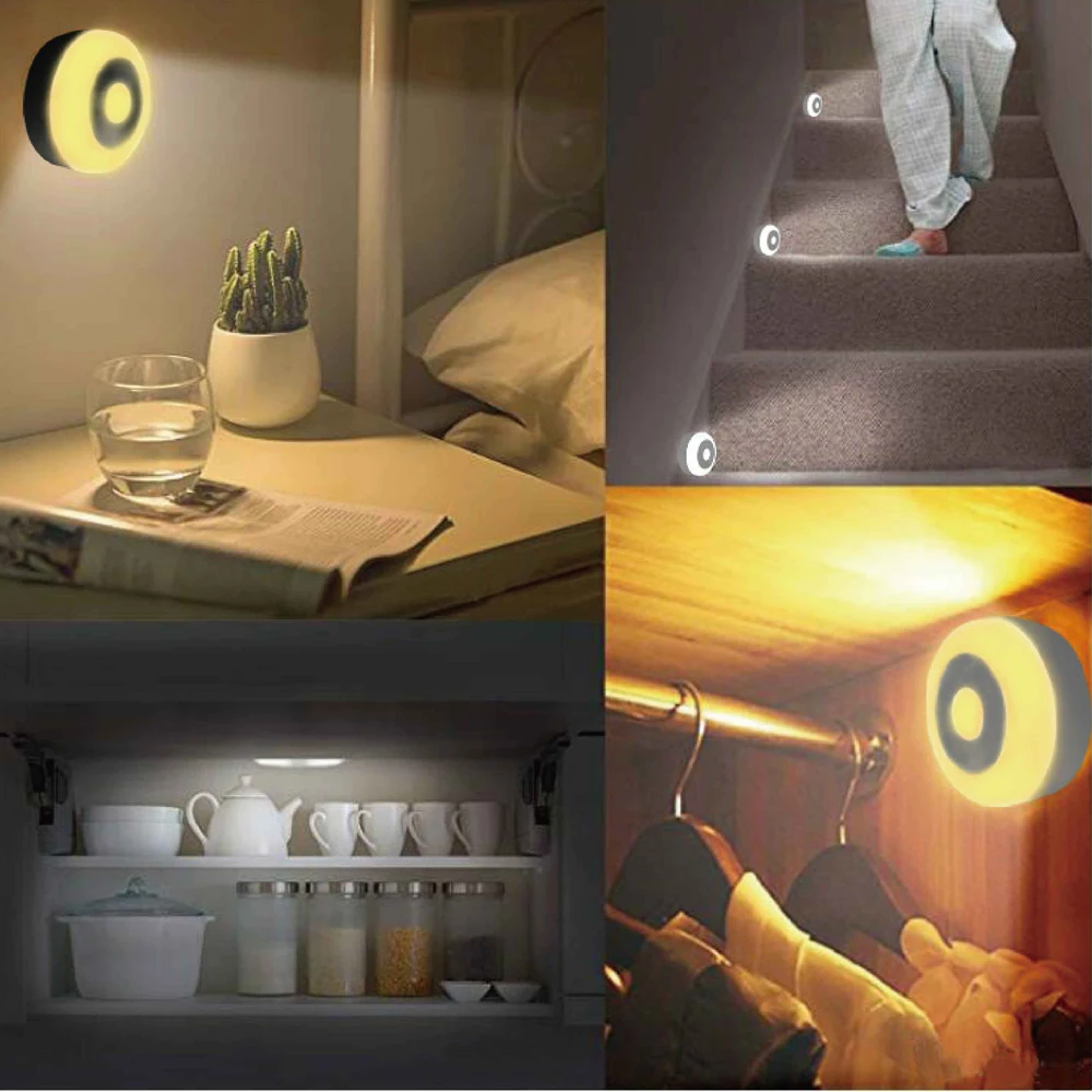 CSTT инфракрасный датчик двухцветный холодный белый и теплый желтый ночник