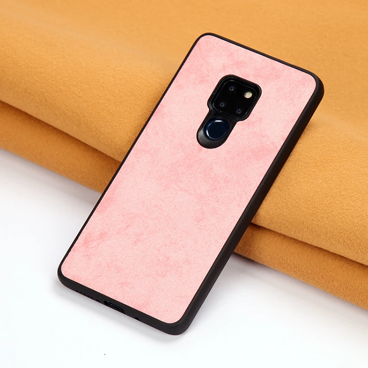 Тканевый чехол для телефона huawei mate 20 Pro 10 9 P10 P20 P30 Lite Nova 3 3i Honor 8X Max Capas джинсовая холщовая ткань Текстура ТПУ чехол